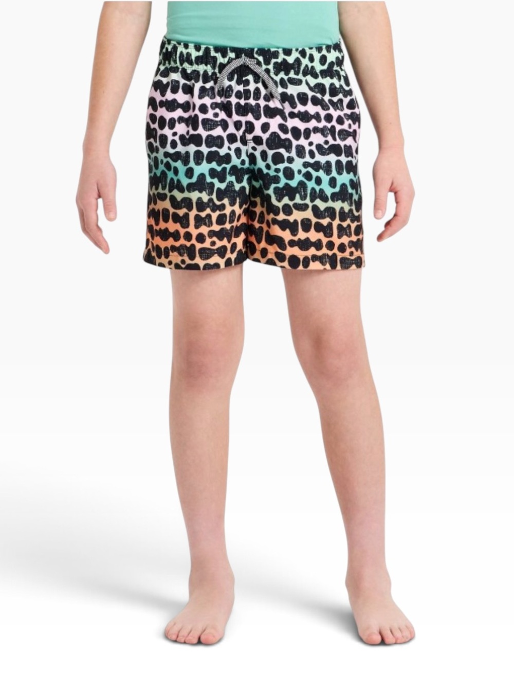 Art Class Animal Print Swim Trunks with Built in Boxers